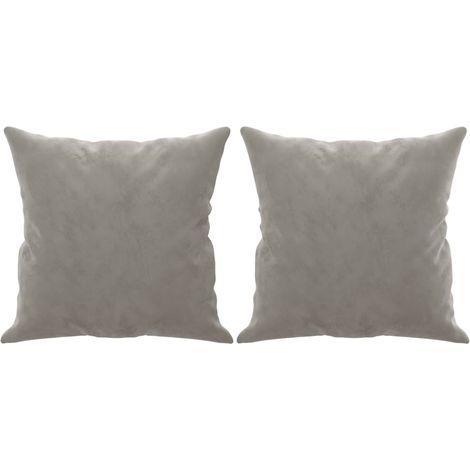 Maison Exclusive - Cojines decorativos 2 uds terciopelo gris clar