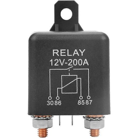 Relais automobile 12V, 4 broches, interrupteur de démarreur automobile à économie d'énergie, compatible avec les voitures, les camions, les motos et les navires. (1/5)