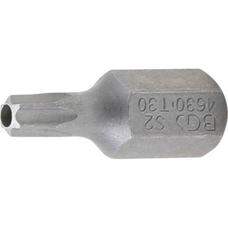 Punta  longitud 30 mm  entrada 10 mm (3/8")  perfil en T (para Torx) con perforación T30