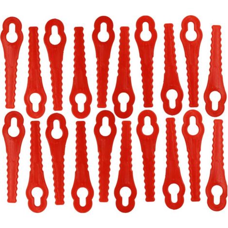 [NEVER USED] Pack of 20 replacement blades for cordless brush cutters – cutting blade, red, plastic