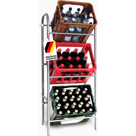 Flaschenkastenständer Rocket Grau 49,5 x 32,5 x 115,5 cm Für 3 Kästen