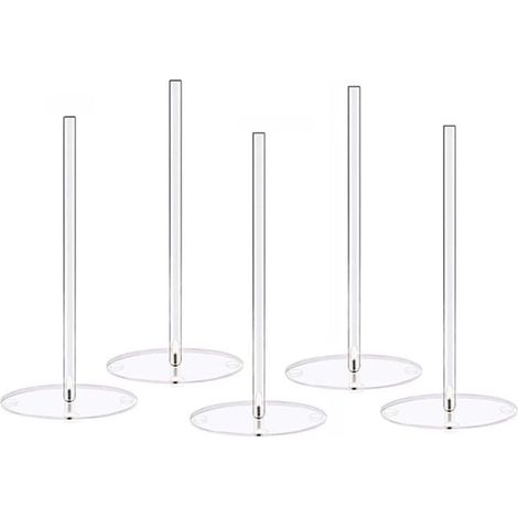 Présentoir à beignets en acrylique transparent avec socle, idéal pour les mariages, anniversaires, fêtes, décorations de pâtisseries ou présentations en magasin. (1/4)
