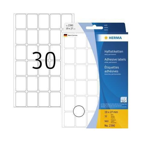 HERMA Etikett Vario 2390 19x27mm weiß 960 St./Pack. (1/4)