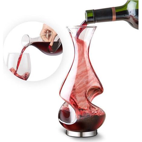 Carafe à vin 375 ml - Décantation et aération - Compatible (1/4)