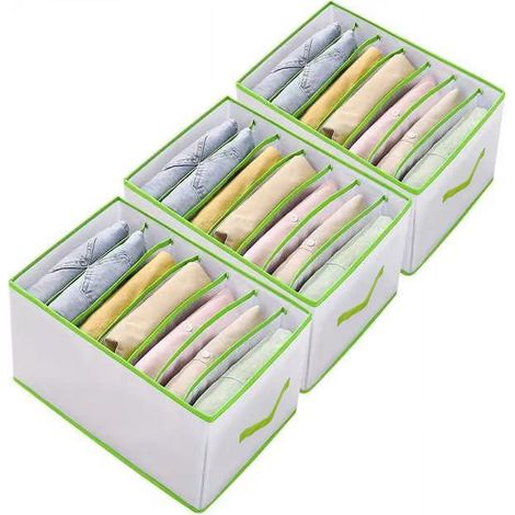 Boîte de rangement empilable pour sous-vêtements, compartiment pour vêtements intimes, rangement pour armoire de dortoir, rangement de bureau, rangement ajusté (1/5)
