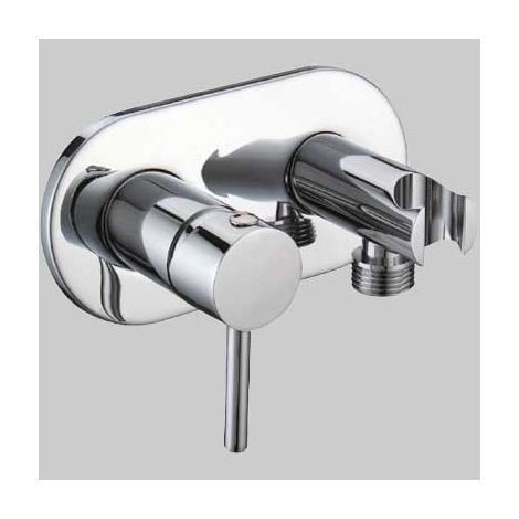 MISCELATORE INCASSO TONDO CON SUPPORTO LATERALE - Cromo - 1/2" M
