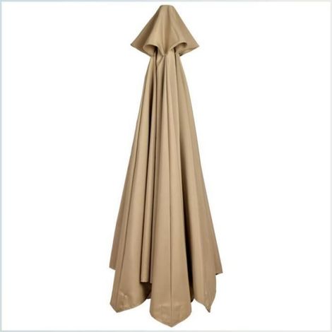 Toile de rechange pour parasol - Auvent - 2,7m - Imperméable - Protection UV - 6 Baleines