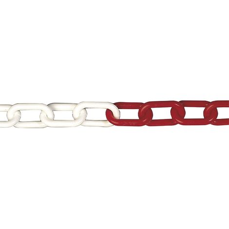 Cadena Plástica 10mm Rojo/Blanco 25 m EHS