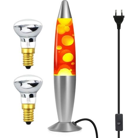 Lampe à lave - CELLUSTOP - Magma Fusee - Rouge - 34 cm - Aluminium (1/4)