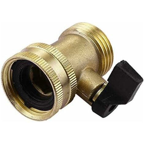 1 Vanne D'Arrêt - Robinet À Soupape En Laiton - Filetage 3/4" - Pour Tuyau D'Arrosage - Diamètre 25 mm (1/5)