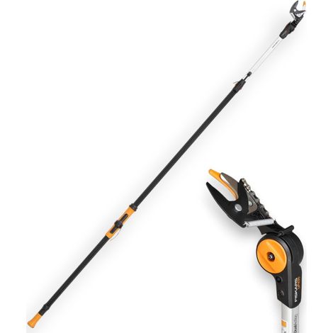 Svettatoio telescopico con lama in acciaio ultra temprato con funzione dual action allungabile fino a 4 mt UPX96 Fiskars 1080131