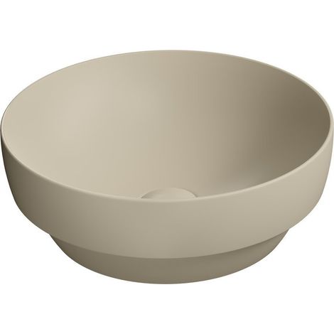 Vasque à poser PURA en céramique, diamètre 40 cm, creta mat (1/2)