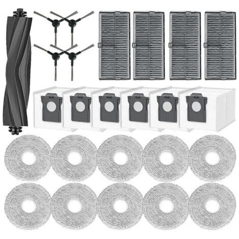 Accessoires pour aspirateur robot Dreame Mova E30 Ultra : brosse latérale principale, filtre HEPA, chiffon de nettoyage