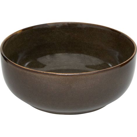 Saladier Terre inconnue marron D21,5xp9cm - Atmosphera créateur d'intérieur