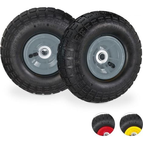 Set ruote per carrello manuale 2 pz 3,5-4 (1/5)