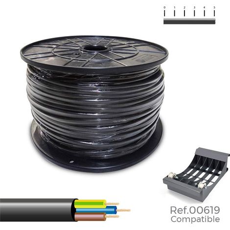 SEDILES Tubo tubolare H05VV-F 300/500V 3G1.00mm² colore nero 200m (bobina Ø40x20cm)