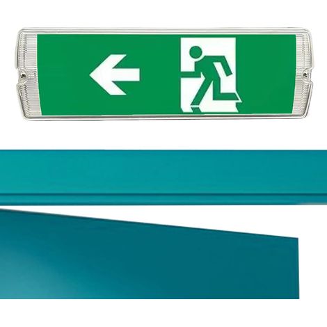 Panneau sortie secours LED – Installation facile – 350x110x55 mm – Pour supermarché, bureau, sécurité (1/5)