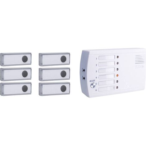 [GEBRAUCHT] B-Ware m-e modern-electronics Funkklingel FRS-106.1 Funk-Ruf-System 200m 36 Melodien (1/2)