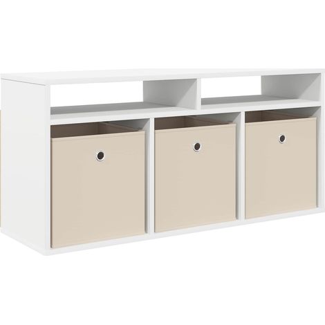 vidaXL  Lowboard  with Drawer White 102 x 32 x 48.5 cm