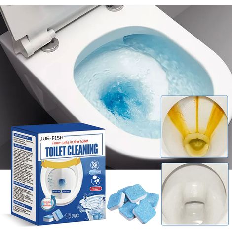 Toilet bowl effervescent tablets for cleaning, removing stains, urine stains, deodorizing, and leaving a pleasant fragrance -- 16pcs/box (1/5)