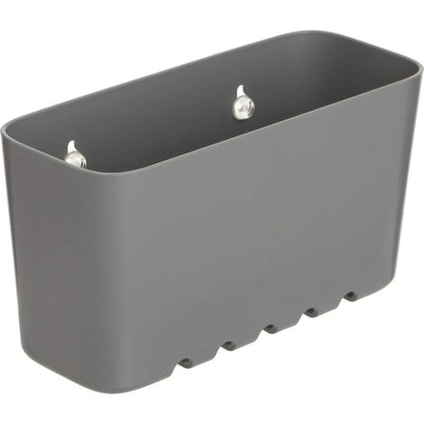 Cesta portaoggetti con ventose Plasticos Tatay 11x20x8,5 cm grigio (1/2)