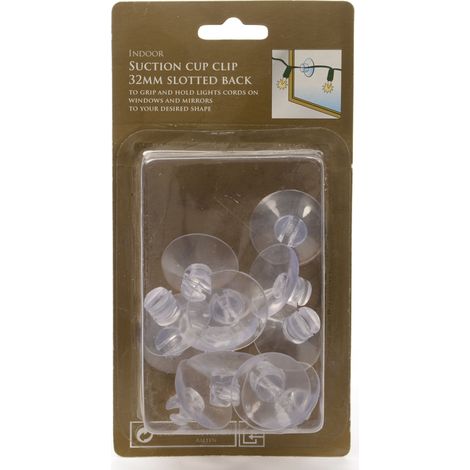Set de 12 ventouses transparentes 3,5 × 3,5 × 1,5 cm