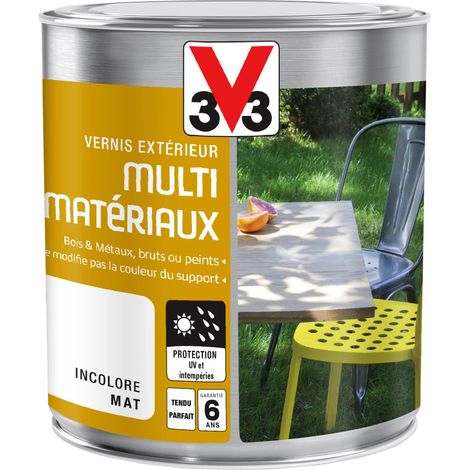 V33 Vernis extérieur multi matériaux incolore mat 0,5L (1/4)