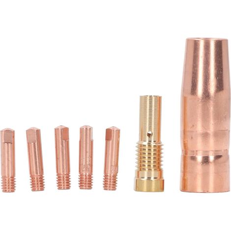 Buse sans Gaz à Noyau De Flux, Accessoire De Pistolet De Soudage MIG, Kit D'embouts De Buse en Laiton sans Gaz à Noyau De Flux 0,9 Mm 0,035 Pouces pour Century FC90 80GL (1/5)