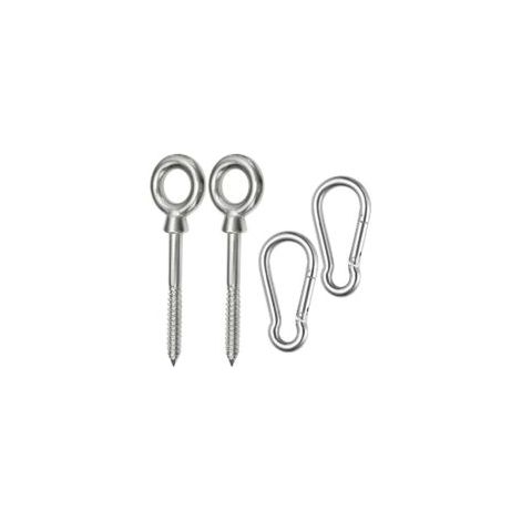 Hängemattenhaken-Set aus Edelstahl, Hängemattenkarabiner, Tragkraft 700 lb - Crezuo (1/4)
