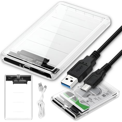 Carcasa para disco duro SSD SATA 3.1 USB tipo C de 2,5 pulgadas (1/5)