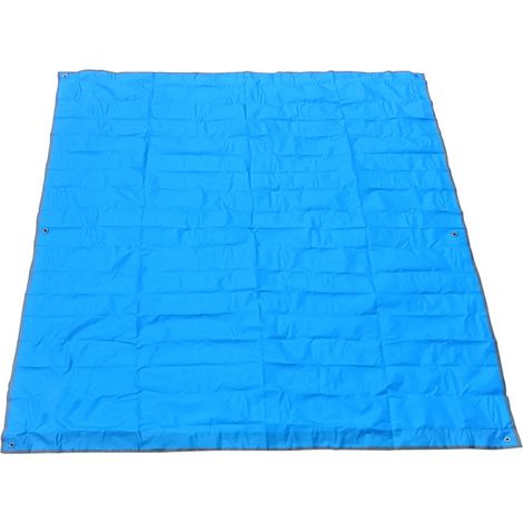 Tapis de pique-nique extérieur en tissu Oxford épais, imperméable et multifonctionnel, pour le camping et les tentes de pique-nique, bleu, 200 x 210 cm / 78,7 x 82,7 pouces (1/5)