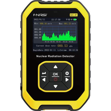 Bleosan – Wiederaufladbarer, tragbarer Geigerzähler – Beta-Gamma-Strahlungsmessgerät – Intelligenter Alarm – LCD-Bildschirm für präzise Messungen (1/5)