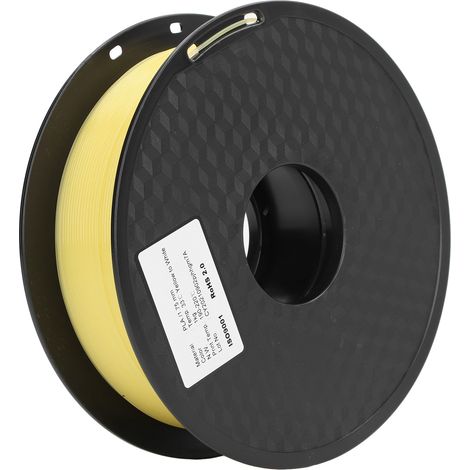 Filament PLA 1,75mm pour imprimante 3D, filament thermochromique jaune devenant blanc, consommable FDM, bobine de qualité, changement de couleur à la chaleur, impression précise. (1/5)