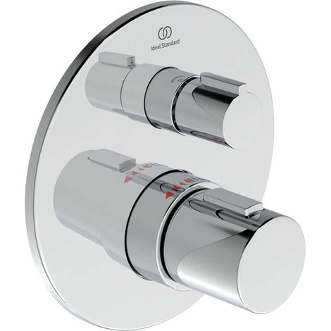 Unterputz-Brausethermostat Ideal Standard Ceratherm T100, Rosette Ø 163 mm, chrom - A5813AA (1/5)