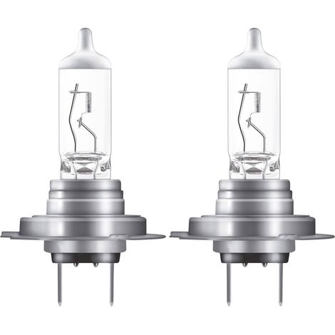 Osram – Kit de 2 ampoules halogène H7 12V – Jusqu'à 100% de luminosité en plus – Faisceau de 130m – Performance optimisée pour conduite nocturne