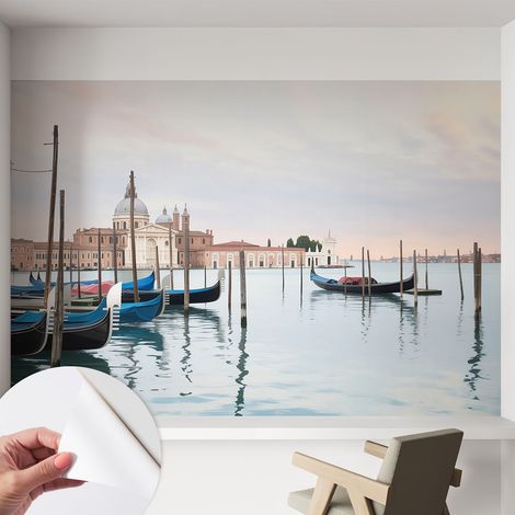 Carta da parati autoadesiva - Fotomurale adesivo - soggiorno moderno - resistente - Scenario veneziano 152x104 cm (1/5)