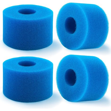 4 Stück Poolfilter – Schaumstofffilterkartusche – Schaumstoff für Poolfilter – Wiederverwendbar und waschbar – Für Spa, Pool