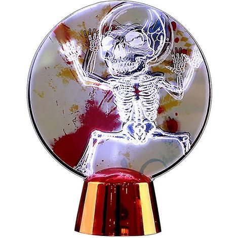Halloween-Dekoration: Nachtlicht mit Kürbis-Totenkopf-Tischdeko. (1/2)