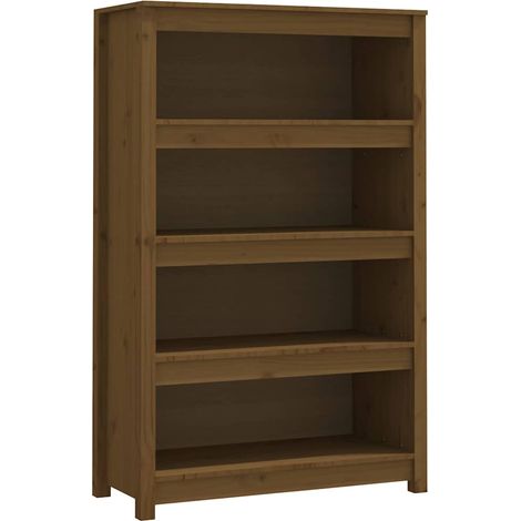 Maison Exclusive - Libreria Marrone ambra 80x35x126 cm in Legno Massello di Pino (1/5)