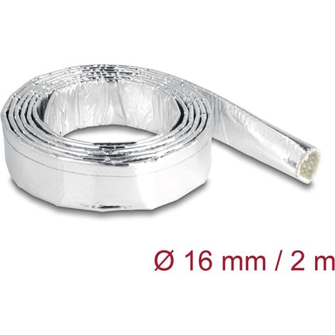 Delock Funda de cable de fibra de vidrio y aluminio 2 m x 16 mm