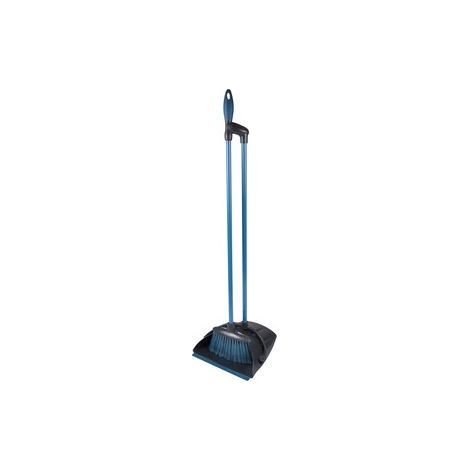 Pelle haute repliable avec balayette + réservoir en plastique - Gris et bleu - H 88 cm - Livraison gratuite