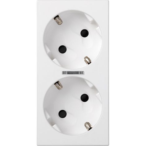 Doppelabdeckung Schuko mit LED (weiß) SIMON 50011841-030
