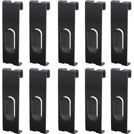 10 pièces Crochets de suspension en métal pour panneau grillagé, crochets à encoche pour panneau de vitrine, crochets pour cadres, accessoires pour panneau grillagé en métal pour magasin (1/5)