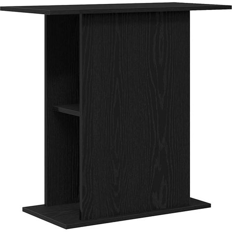 Support d'aquarium Chêne noir 75x36x72,5 cm Bois d'ingénierie