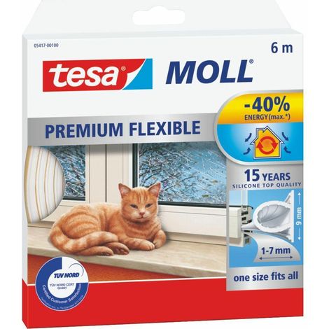 Tesa Profilo Premium Flessibile bianco 6 metri giunto di tenuta