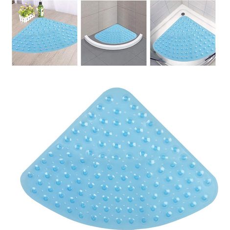 Rutschfeste Duschmatte aus PVC mit fächerförmigem Abflussloch