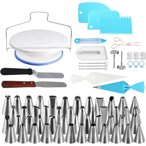 Kit 102 pièces douille à pâtisserie, accessoire silicone, outil décoration gâteau, cupcake, cuisine maison (1/5)