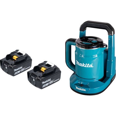 Makita DKT 360 T2 Akku Wasserkocher 36 V ( 2x 18 V ) 0,8 L  + 2x Akku 5,0 Ah - ohne Ladegerät