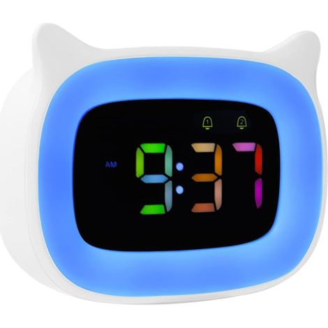 Réveil Enfant Lumineux pour Adolescent/Fille/Garçon, Réveil Veilleuse Enfant à RGB 8 Couleurs (1/5)