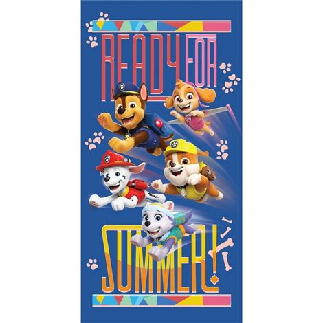 Serviette de plage 70x140 cm Pat'Patrouille Chase, Marcus, Stella, Ruben et Everest